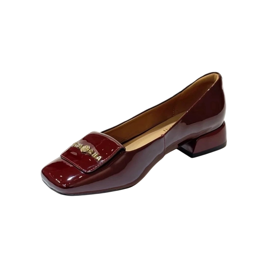 Wide Fit Heels - Women's Retro Square Toe Block Heel
