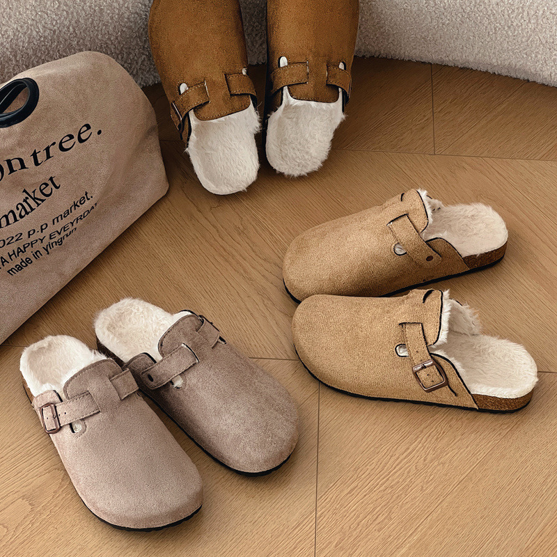 Women'S Shoes With Arch Support - Women Suede Clogs Men Mules Cork
