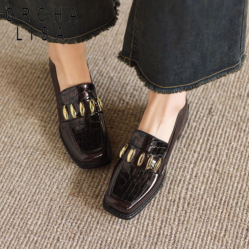 Women'S Shoes Extended Sizes - ORCHA LISA Fashion Shiny Women Flats