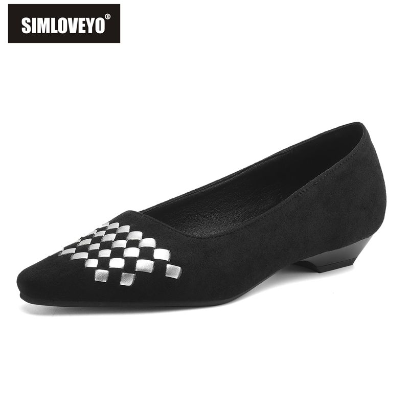 Women'S Shoes Extended Sizes - SIMLOVEYO 2026 New Flock Suede Ladies