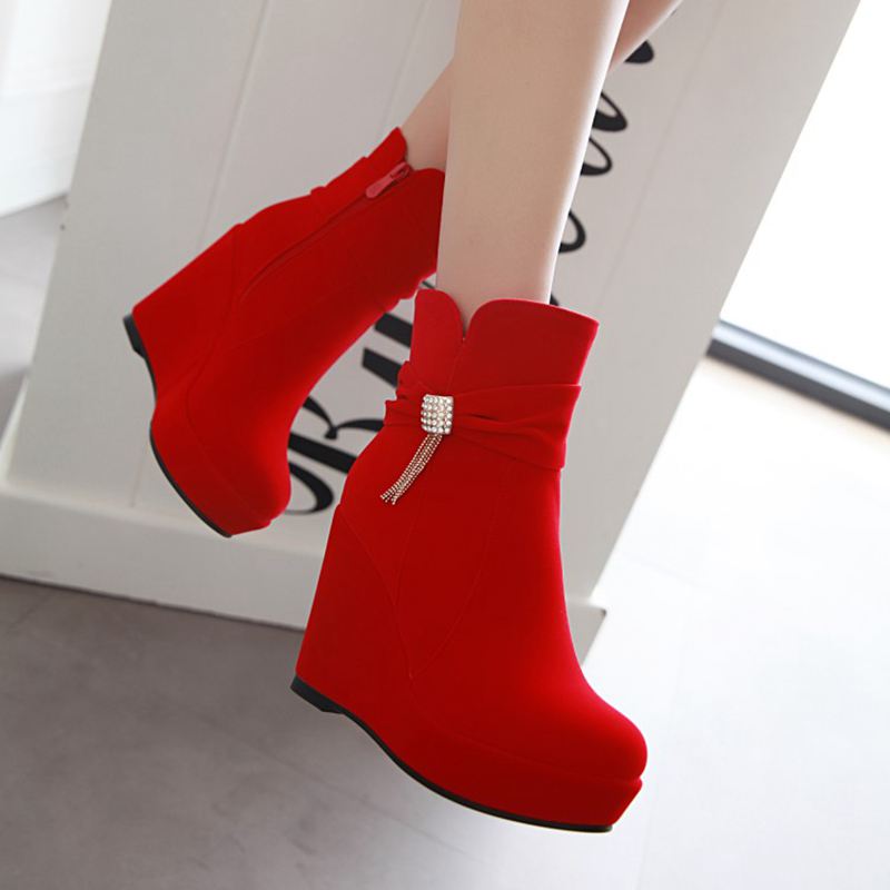 ORCHALISA Glam Red Ladies Ankl - Women'S Shoes Extended Sizes recension och pris