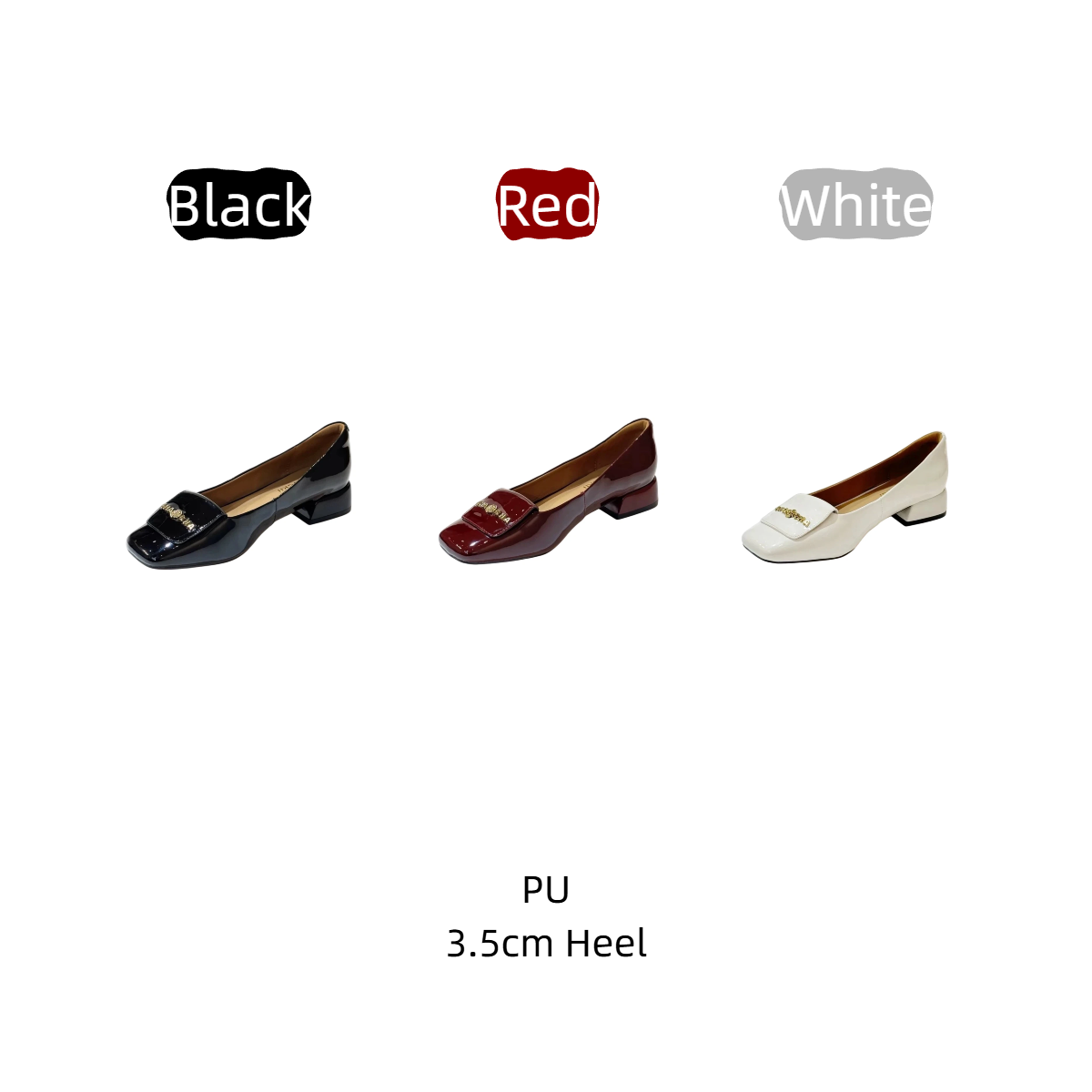 Women's Retro Square Toe Block - Wide Fit Heels recension och pris