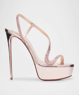 Metallic leather platform stil - Metallic Heel Sandal recension och pris