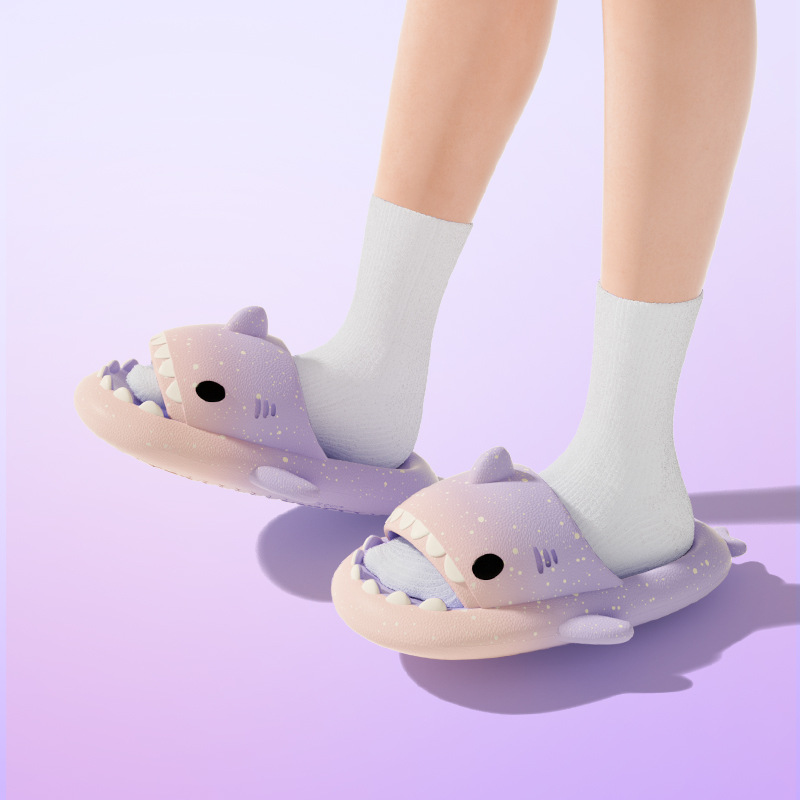 Cute Cartoon Shark Slippers Fo - Women'S Shoes To Men'S recension och pris