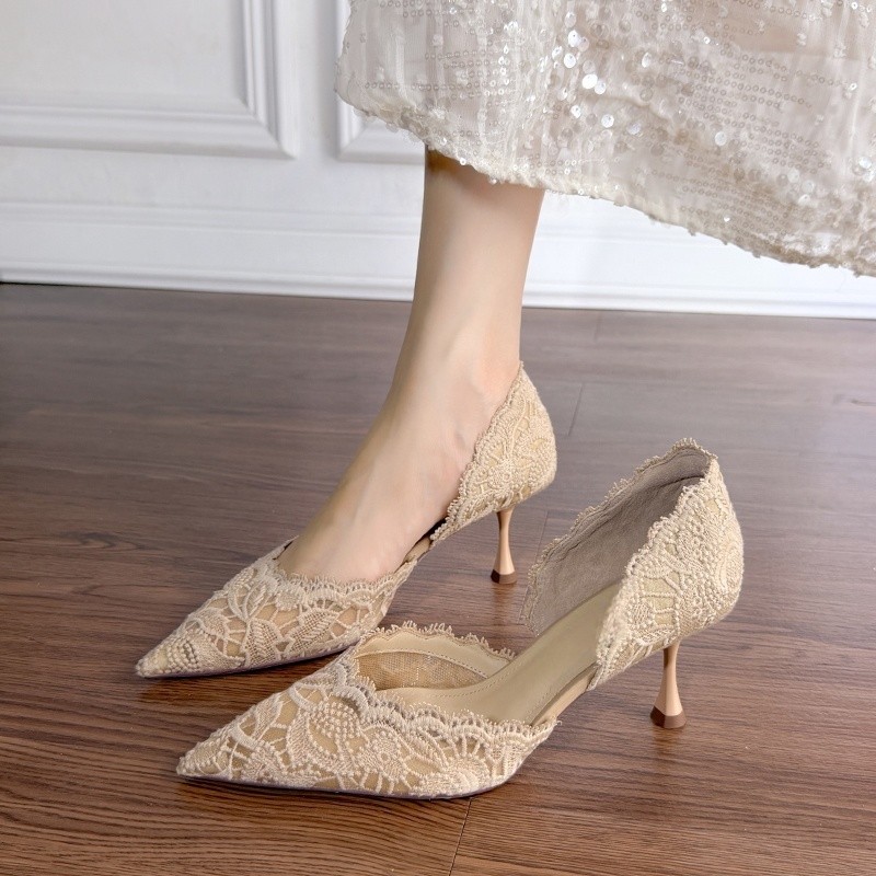 Lace Pointed Toe High Heels Wo - Women Shoes Model recension och pris