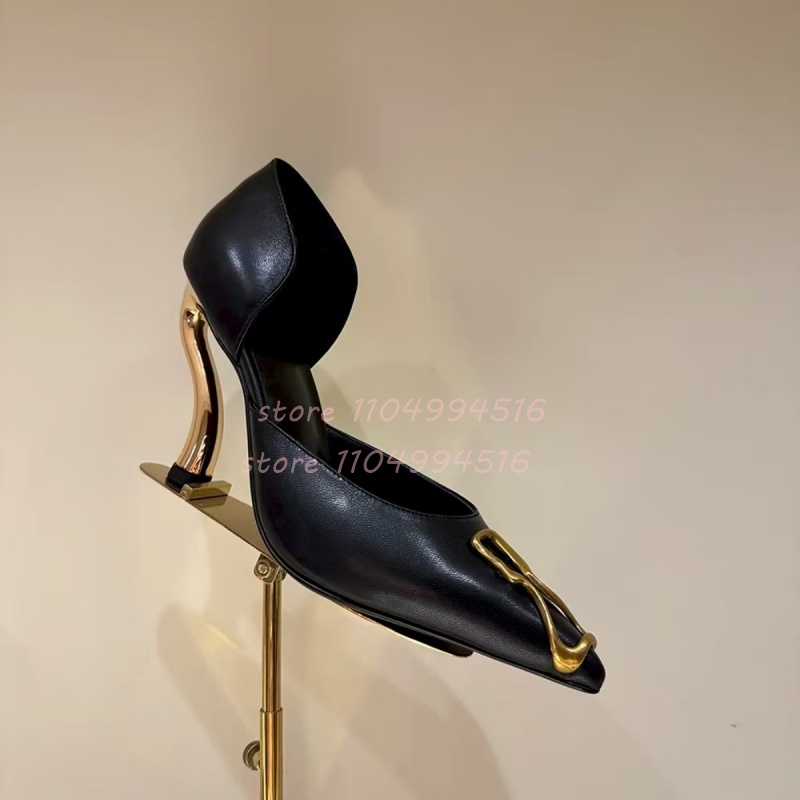 Metal Decor Black Suede Cover  - Women Shoes Model recension och pris