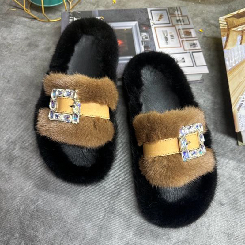 Mink Fur Slippers Women's Real - Women Shoes Mules recension och pris