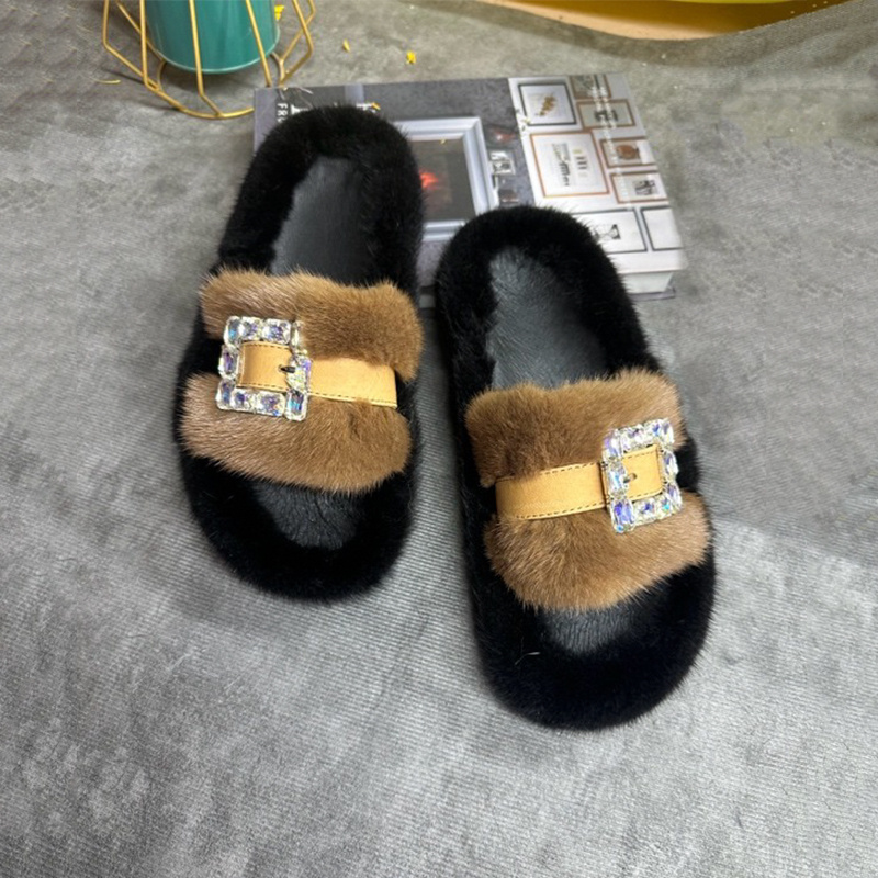 Mink Fur Slippers Women's Real - Women Shoes Mules recension och pris