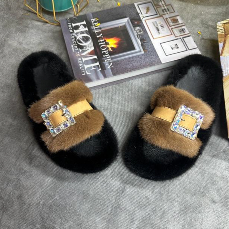 Mink Fur Slippers Women's Real - Women Shoes Mules recension och pris