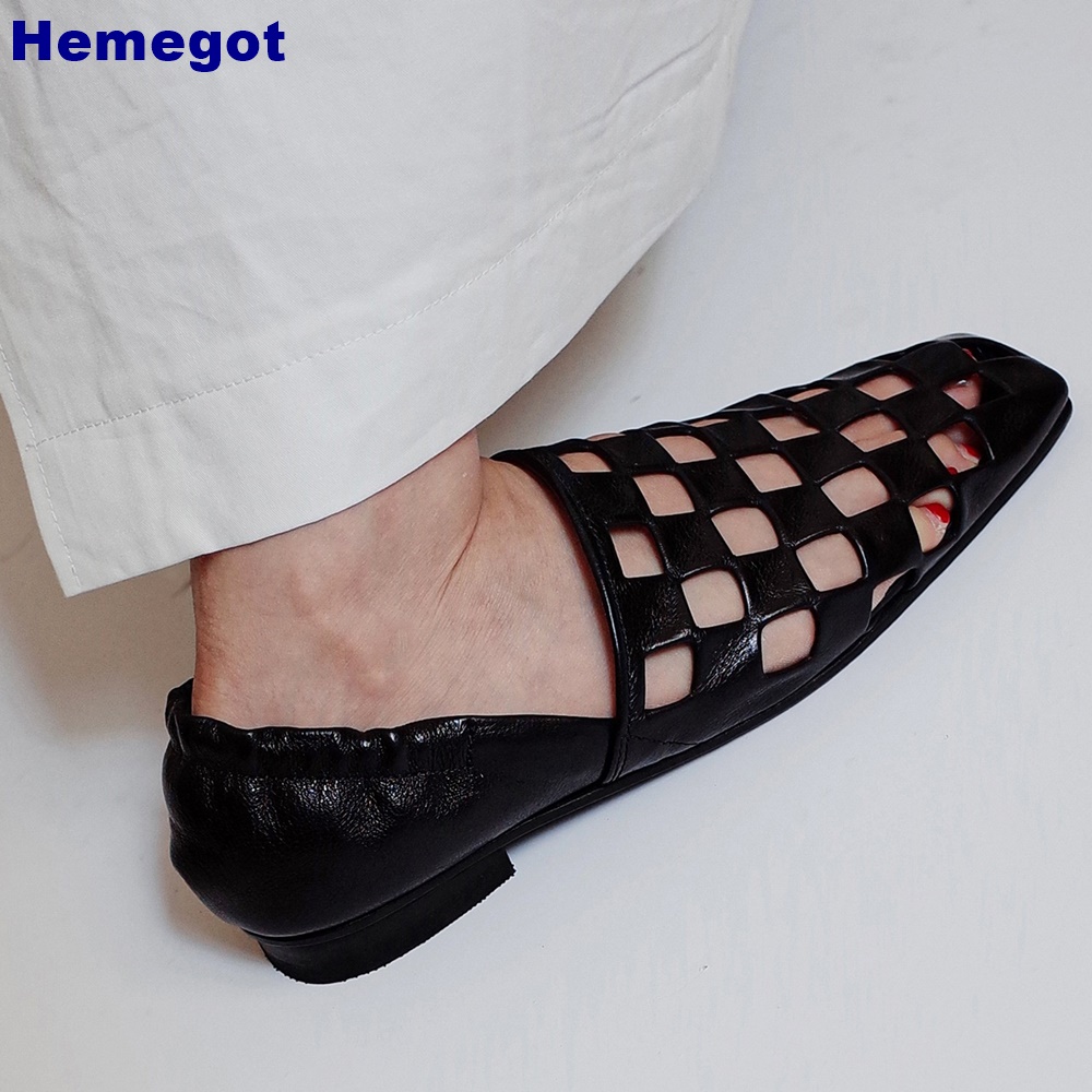 Women Black Caged Flat Sandals - Women'S Shoes To Men'S recension och pris