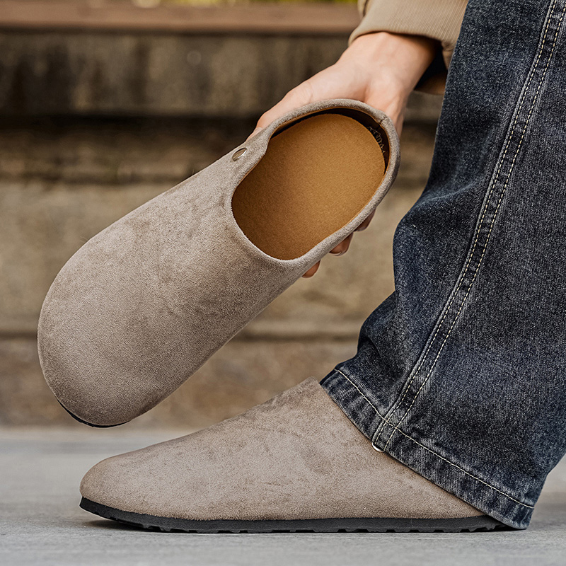 Men Suede Leather Slippers Mul - Women'S Shoes With Arch Support recension och pris