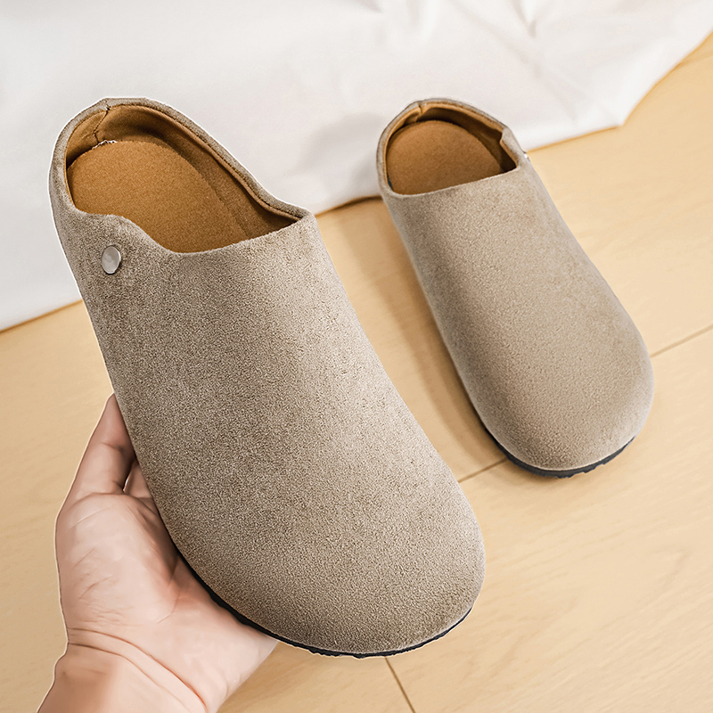 Men Suede Leather Slippers Mul - Women'S Shoes With Arch Support recension och pris