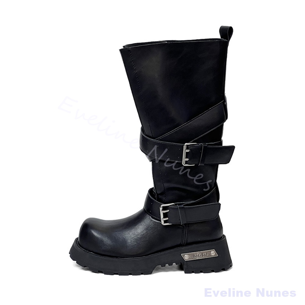 Wide-legged Belt Buckle Thick- - Wide Fit Heels recension och pris