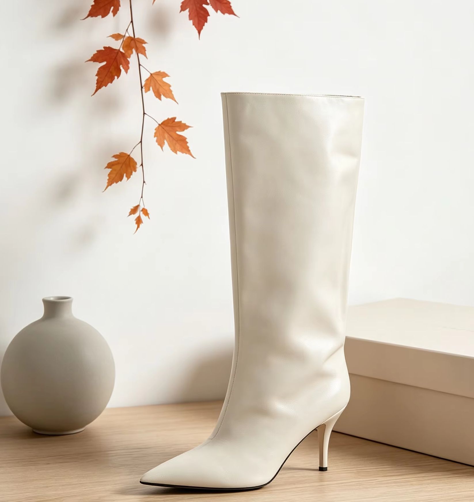 Slouch Wide Cuff Knee High Boo - Wide Fit Heels recension och pris