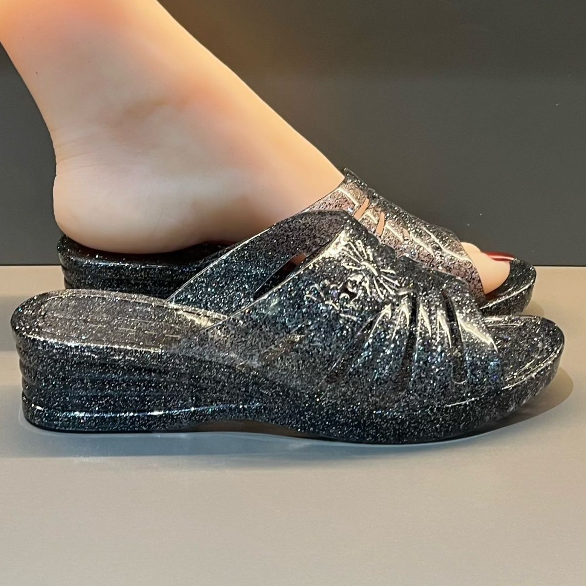 WFashion Purple Glitter Jelly  - Women Shoes Mules recension och pris