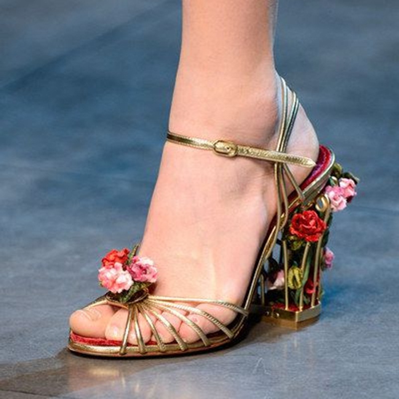 Luxury Bird Cage Women Sandals - Metallic Heel Sandal recension och pris