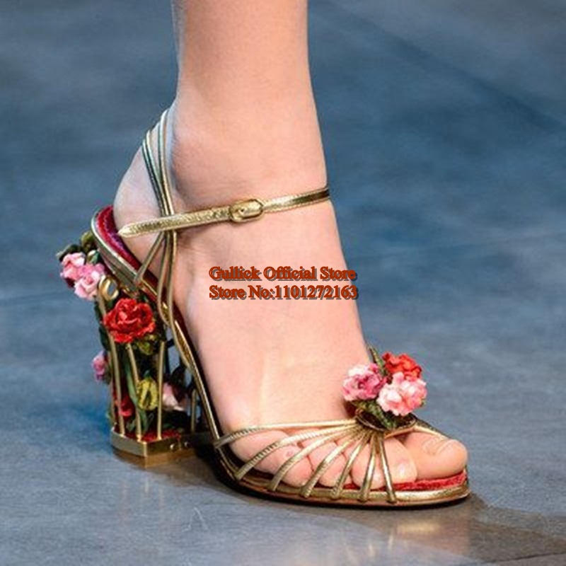 Luxury Bird Cage Women Sandals - Metallic Heel Sandal recension och pris