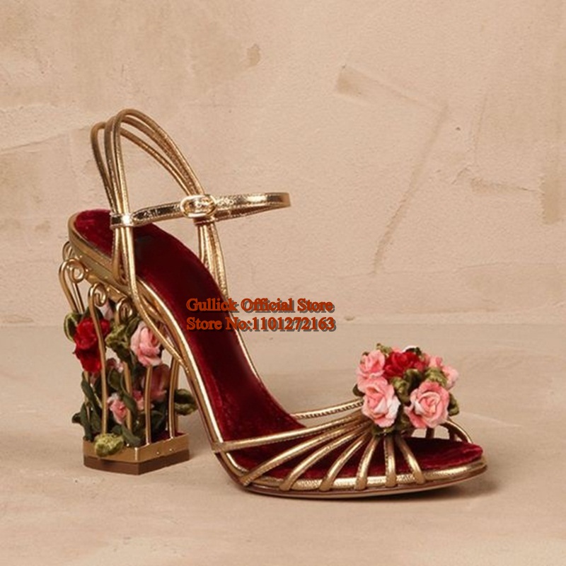 Luxury Bird Cage Women Sandals - Metallic Heel Sandal recension och pris