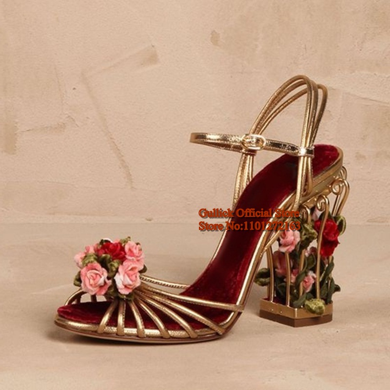 Luxury Bird Cage Women Sandals - Metallic Heel Sandal recension och pris