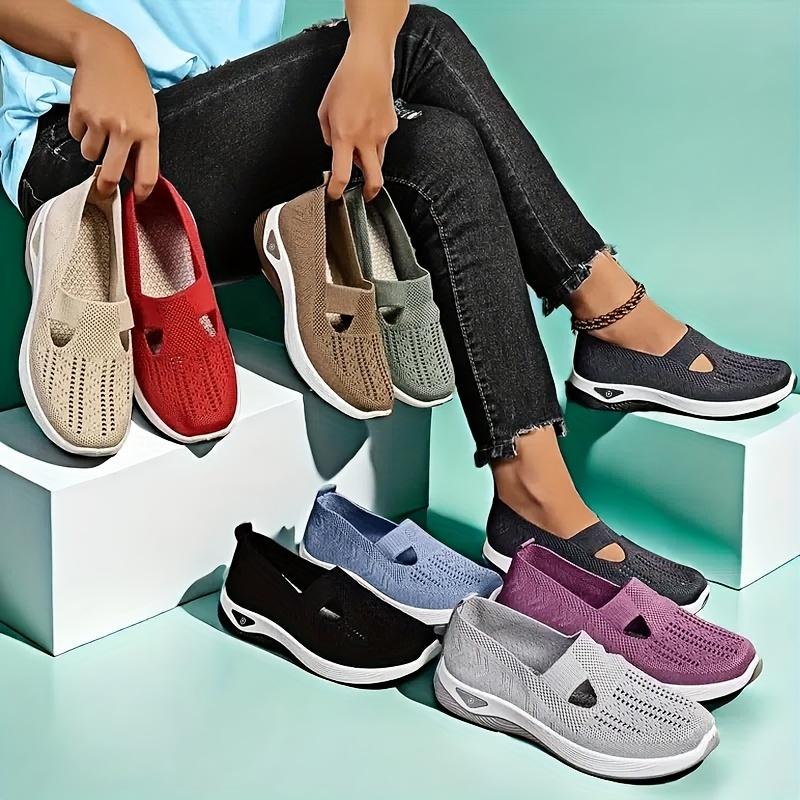 Womens Spring Summer Knit Slip - Women'S Shoes With Arch Support recension och pris