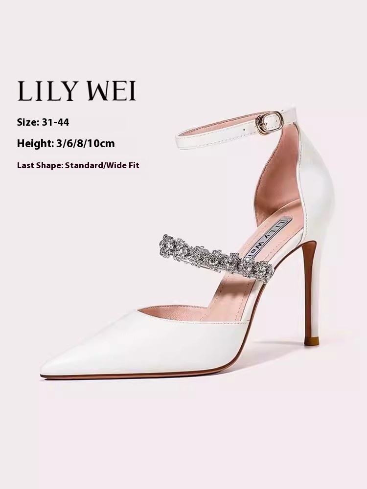 Low-heeled thin high-heeled we - Wide Fit Heels recension och pris