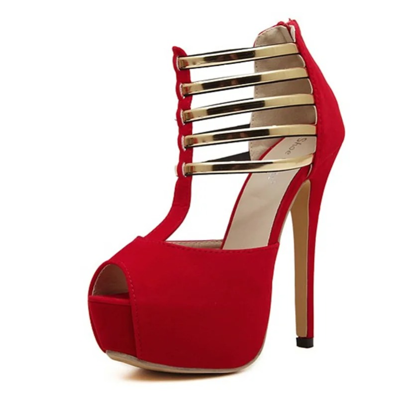 13CM Women's Shoes Sexy Model  - Metallic Heel Sandal recension och pris
