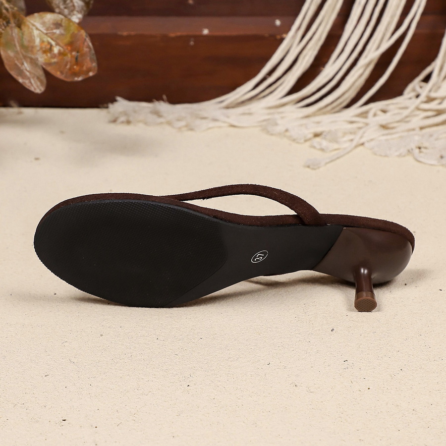 New Faux Suede Heeled Thong Sa - Women Shoes Mules recension och pris