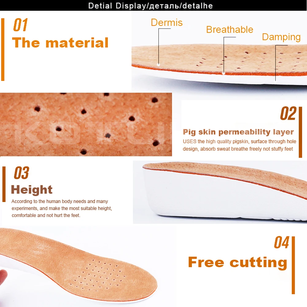 1Pair Height Increase Insole M - Women'S Shoes With Arch Support recension och pris