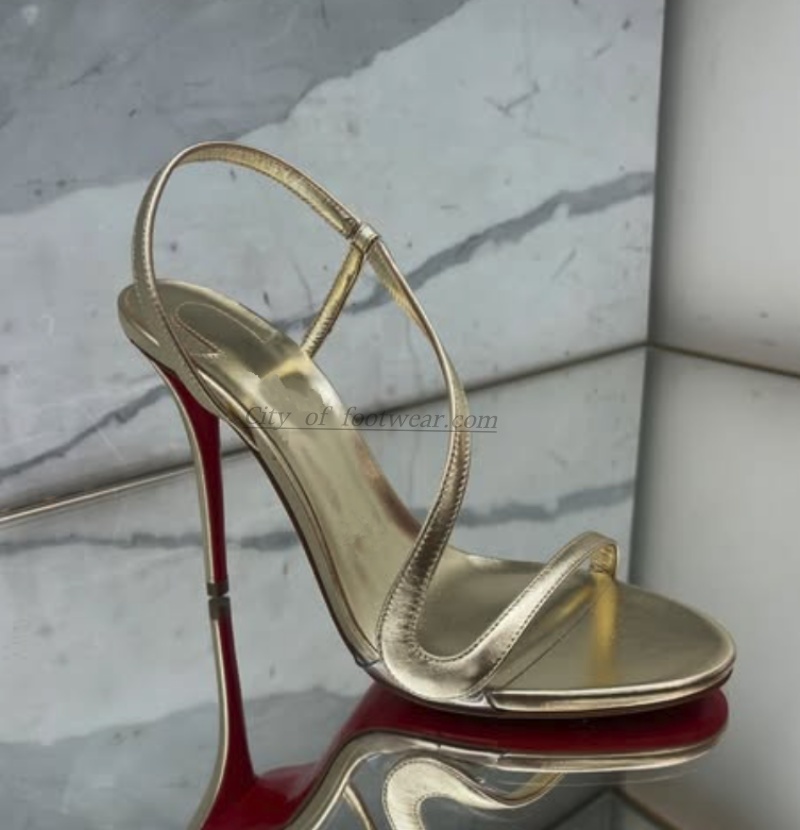 Metallic leather gold sexy san - Metallic Heel Sandal recension och pris